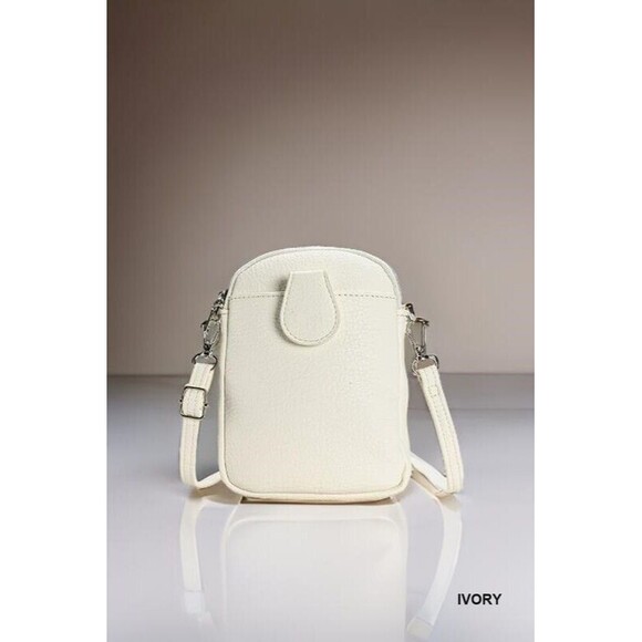 VEGAN LEATHER MINI CROSSBODY MESSENGER BAG - Picture 4 of 5